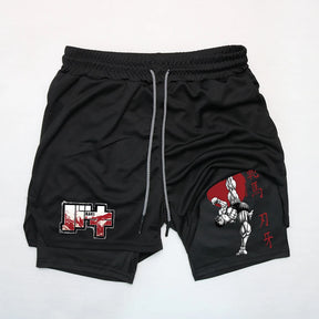 shorts para academia shorts masculino esportivo com bolso interno shorts masculino esportivo shorts masculino shorts esportivo com bolso shorts de compressão masculino shorts de compressão com bolso shorts baki SHORTS ANIME shorts 2 em 1 baki anime