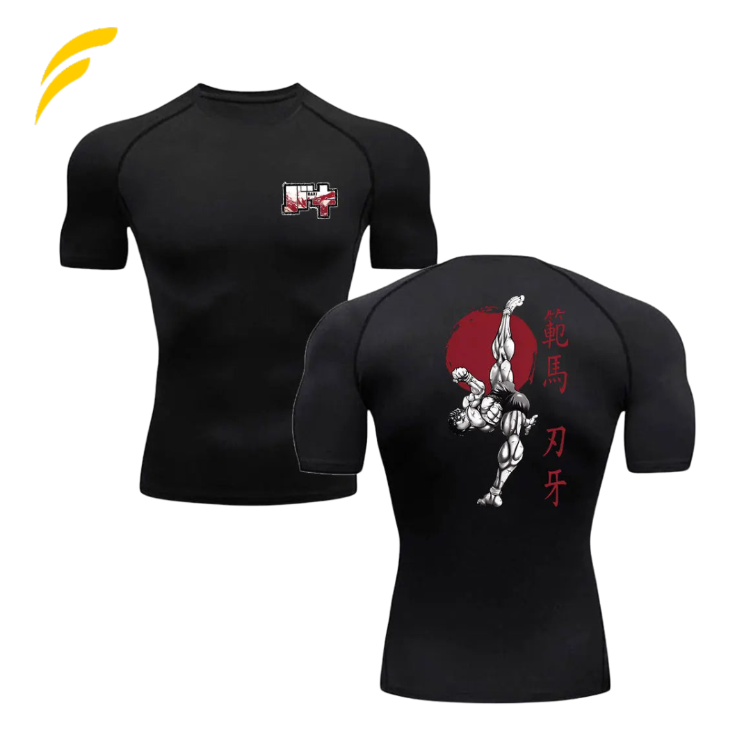 camiseta para academia camiseta esportiva masculina de compressão camiseta esportiva masculina camiseta esportiva camiseta de compressão preta camiseta de compressão camiseta baki camiseta anime