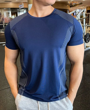 camiseta para academia camiseta esportiva masculina de compressão camiseta esportiva masculina camiseta esportiva camiseta de compressão azul camiseta de compressão